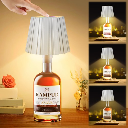 LED Flaschenaufsatz Tisch-Lampe Flaschen-Leuchte Deko-Licht Dimmbar/RGB Touch - Bild 20 von 66