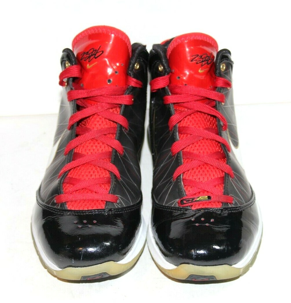 スニーカー Nike LeBron 7 PS P.S. Bred 2010 SS 10 Boys' NIKE LEBRON VII 7 PS Bred 2010 Black White Red