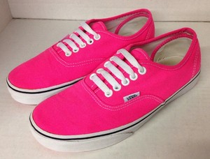 hot pink vans slip ons