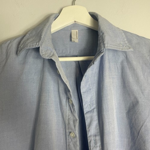 American Apparel Cotton Blue Shirt Dress with Pockets Size XS/S - Picture 4 of 10