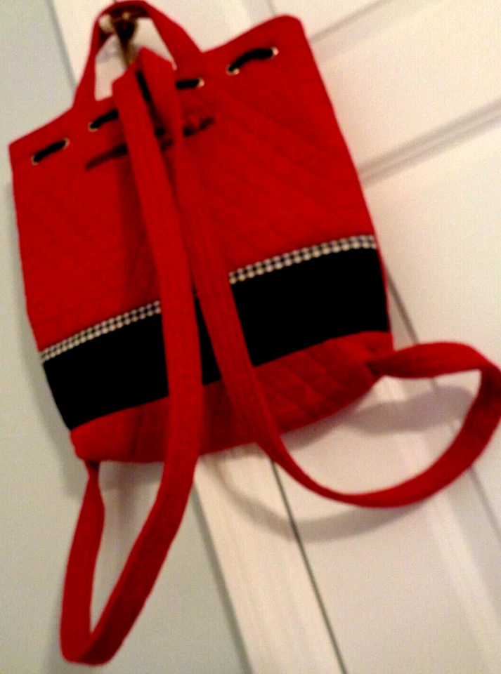Quilted Keepers Red & Black Georgia Bulldogs Quilted Cotton Drawstring Backpack - Image 4 of 4