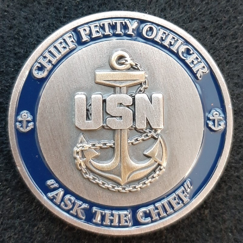 Challenge Coin: Navy Chief ENGRAVED | eBay