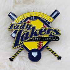 Shelbyville IL Lady Lakers Softball Team Lapel Pin