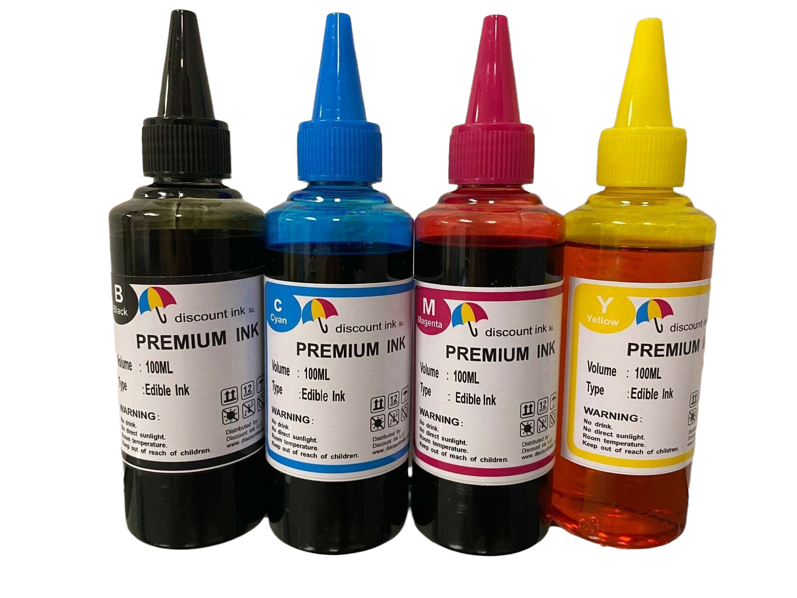 Kit Refil De Tinta Comestível Para Canon Epson Tinta 4x100ml