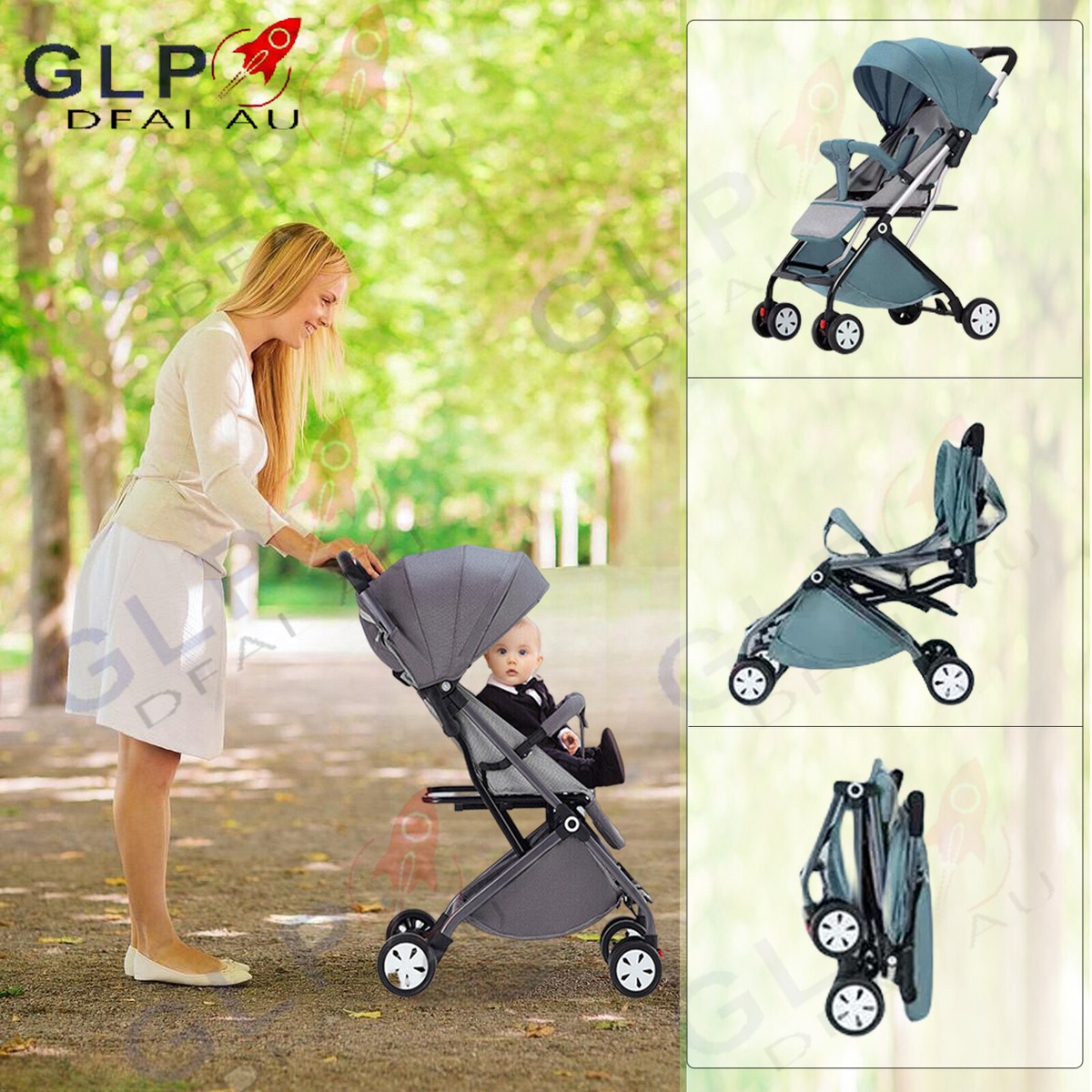 Toddler Smallest Folding Pram Ultra-Compact Lightweight Strollers