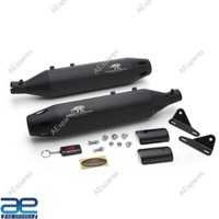 Roter Hahn Astral Pro Auspuff Matt Schwarz FüR Royal Enfield Super Meteor 650