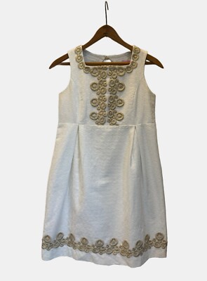 Lily Pulitzer White And Gold Dress