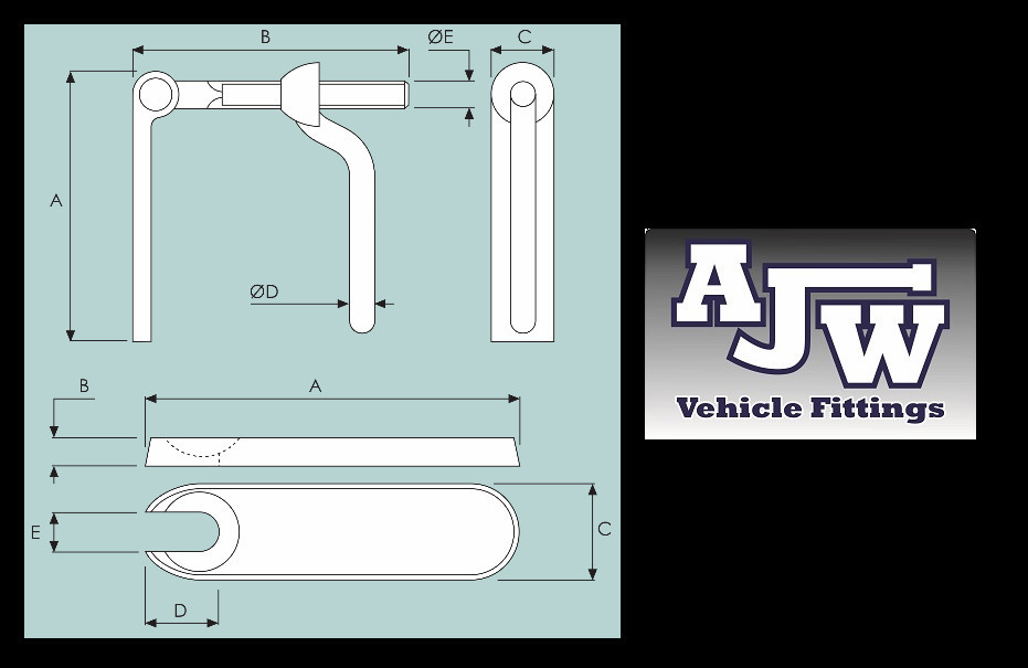 2 Ramp Fastener Hinge & Plate Weld On ACME Cattle Horsebox Trailers