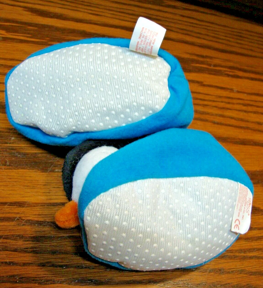 NUEVO CON ETIQUETAS Russ Berrie Botines Bebé Muñeco de Nieve Verde Azulado-Rojo Zapatillas Talla Hasta 10 Meses 386 Foto 3 de 3