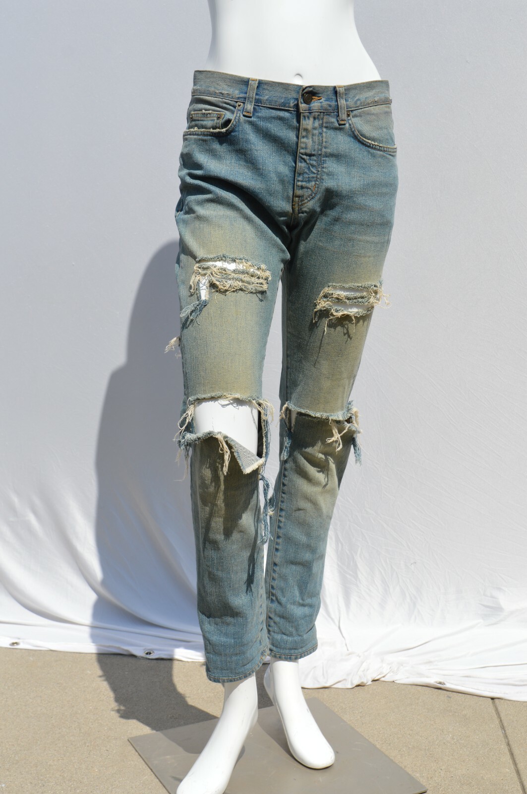 Yves Saint Laurent D02 M/SK-LW RIPPED jeans 31x31… - image 3