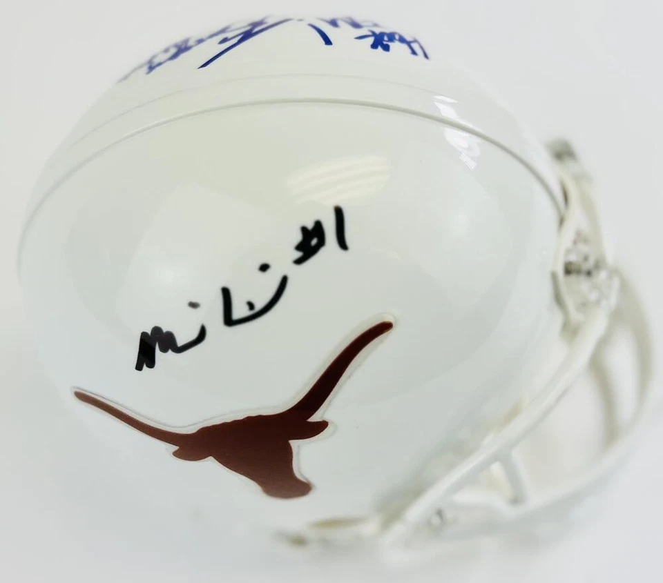 MINI CASCO FIRMADO POR TYRONE SWOOPES MIKE DAVIS TEXAS LONGHORNS ÁGUILAS AUTÓGRAFO J1 Foto 2 de 2