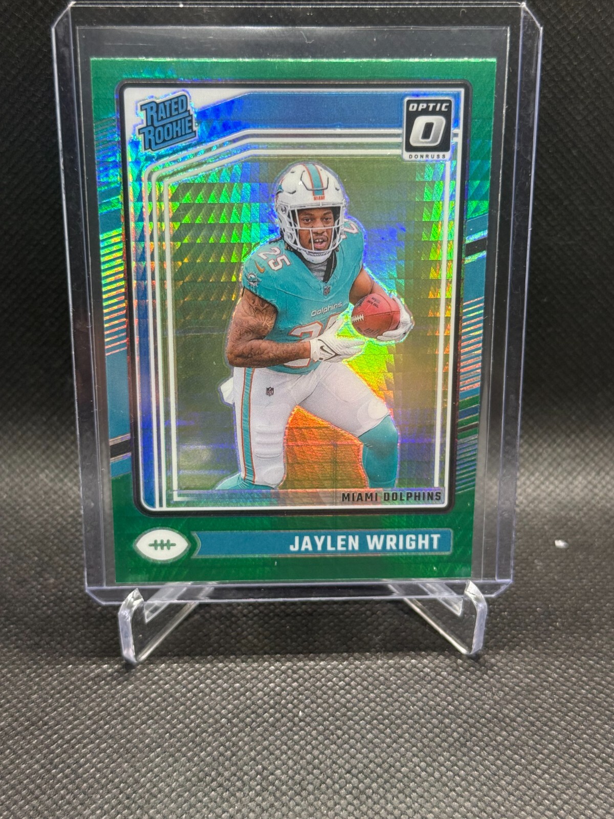 2024 Panini Donruss Optic - Rated Rookie Jaylen Wright #249 Green Hyper Prizm