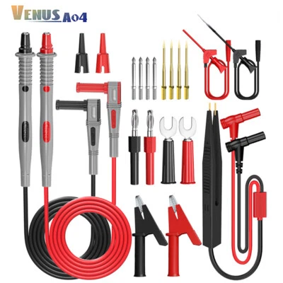 PEAKELECT 4MM Banana Plug Electronic Test Leads Kit Alligator Clips For Digital Multimeter