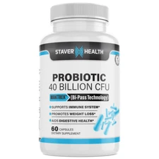 Probiotic 40 Billion CFU, Digestive Health, Immune Health, Probiotics 60Capsules