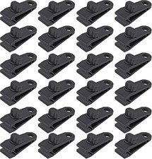 24 Pcs Tarp Clips, Heavy Duty Lock Grip, Reusable Tarp Clamps for 24Pcs Clips