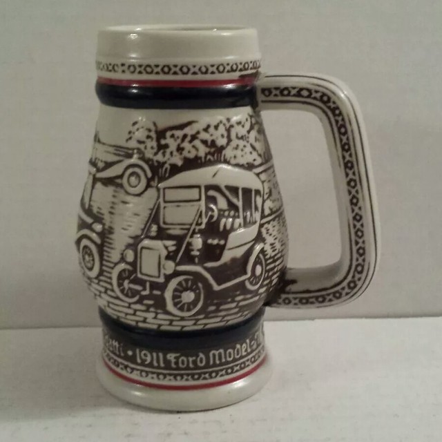 AVON Vintage 1982 Mini 5" Beer Stein Mug CLASSIC CARS Handcrafted in