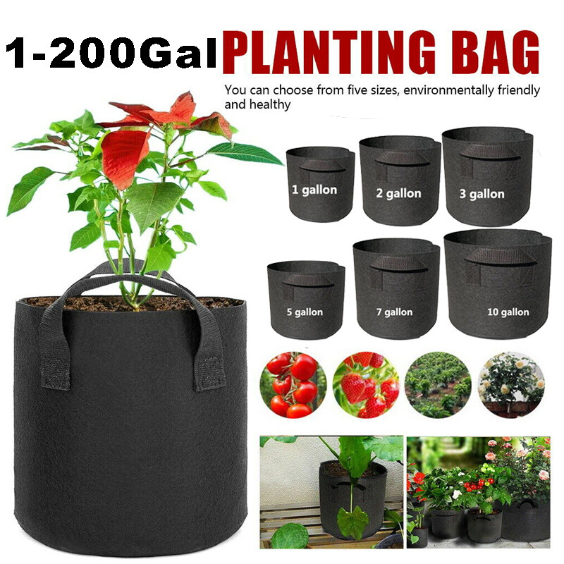25-200 gallon Grow Bags plant tree pots fabric growing large garden  Planting