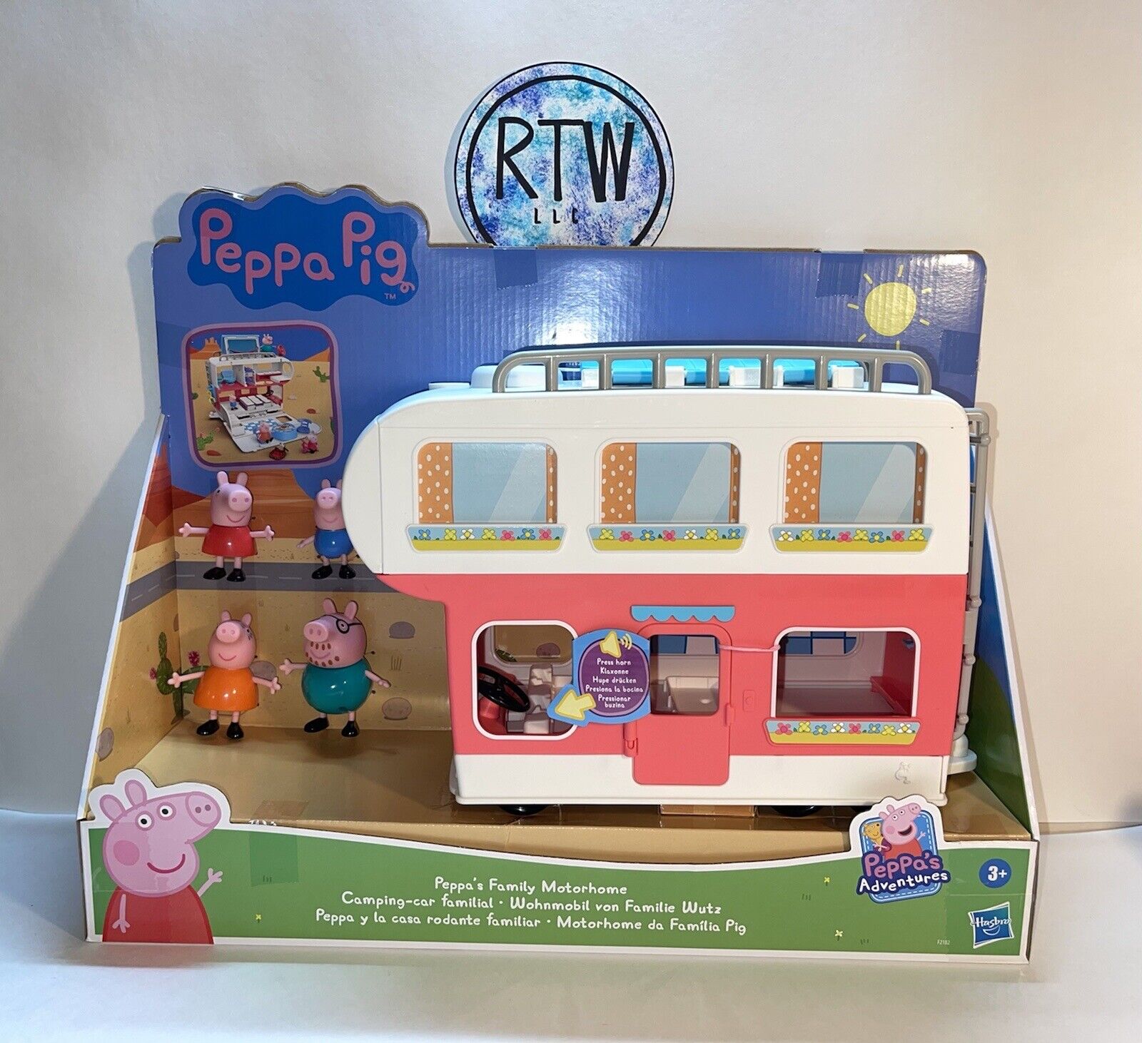 Mini Figuras e Veículo - Peppa Pig - Motorhome da Família - Hasbro