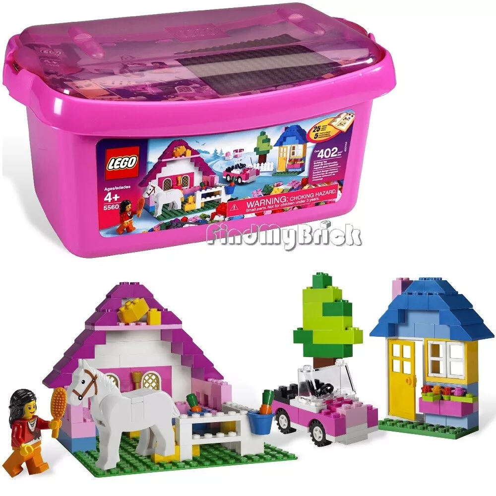 NEW Lego Classic 5560 Large Pink Brick Box - Girl Horse Car House