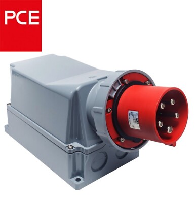 PCE 545-6 CEE-wall mounted plug [125A 5p 6h IP67] POWER TWIST (3P+N+PE)