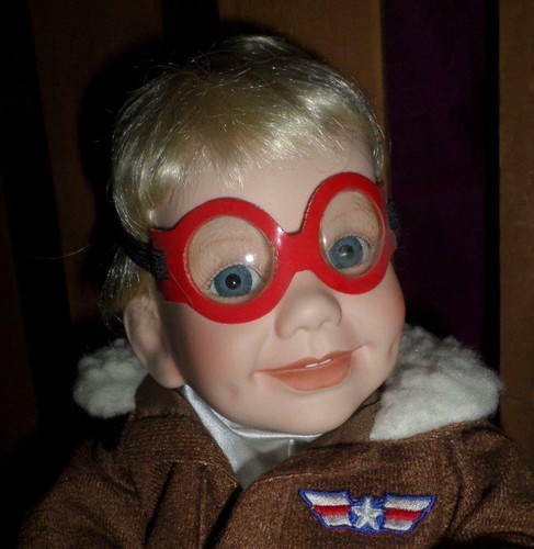Adorable Boy Doll Porcelain by Elke Hutchens MEET TOMMY MAKE~BELIEVE PILOT!!! - Picture 9 of 10