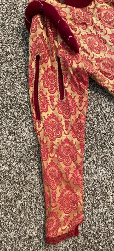 "DISFRAZ RENACENTISTA PRÍNCIPE REY ADULTO HOMBRE SHAKESPEARE ROJO/ORO J 42"" W 36""" Foto 4 de 4