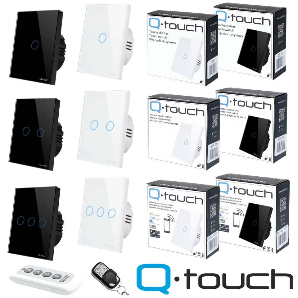 Glas Lichtschalter Wechselschalter Steckdose Touch Schalter Komplett Dimmer USB - Bild 4 von 4