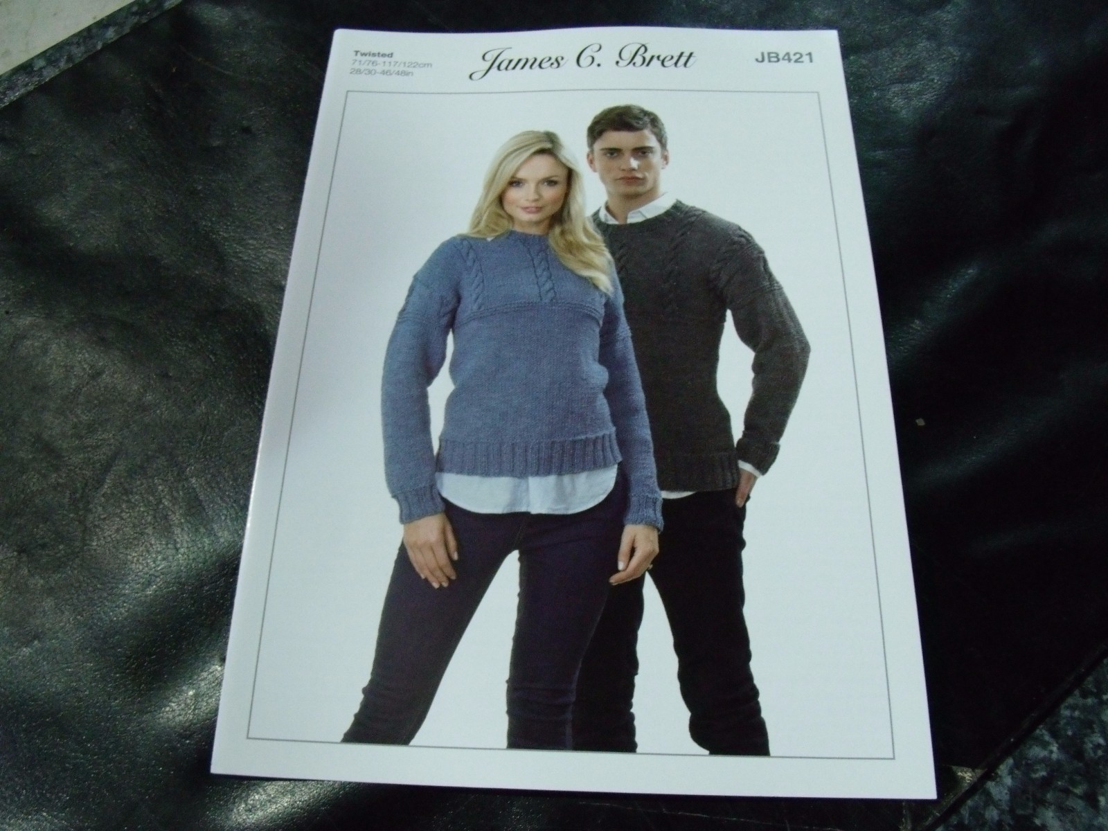 James C Brett Aran Pattern JB421 Sweater for Ladies or Men    71/76 - 117/122 cm
