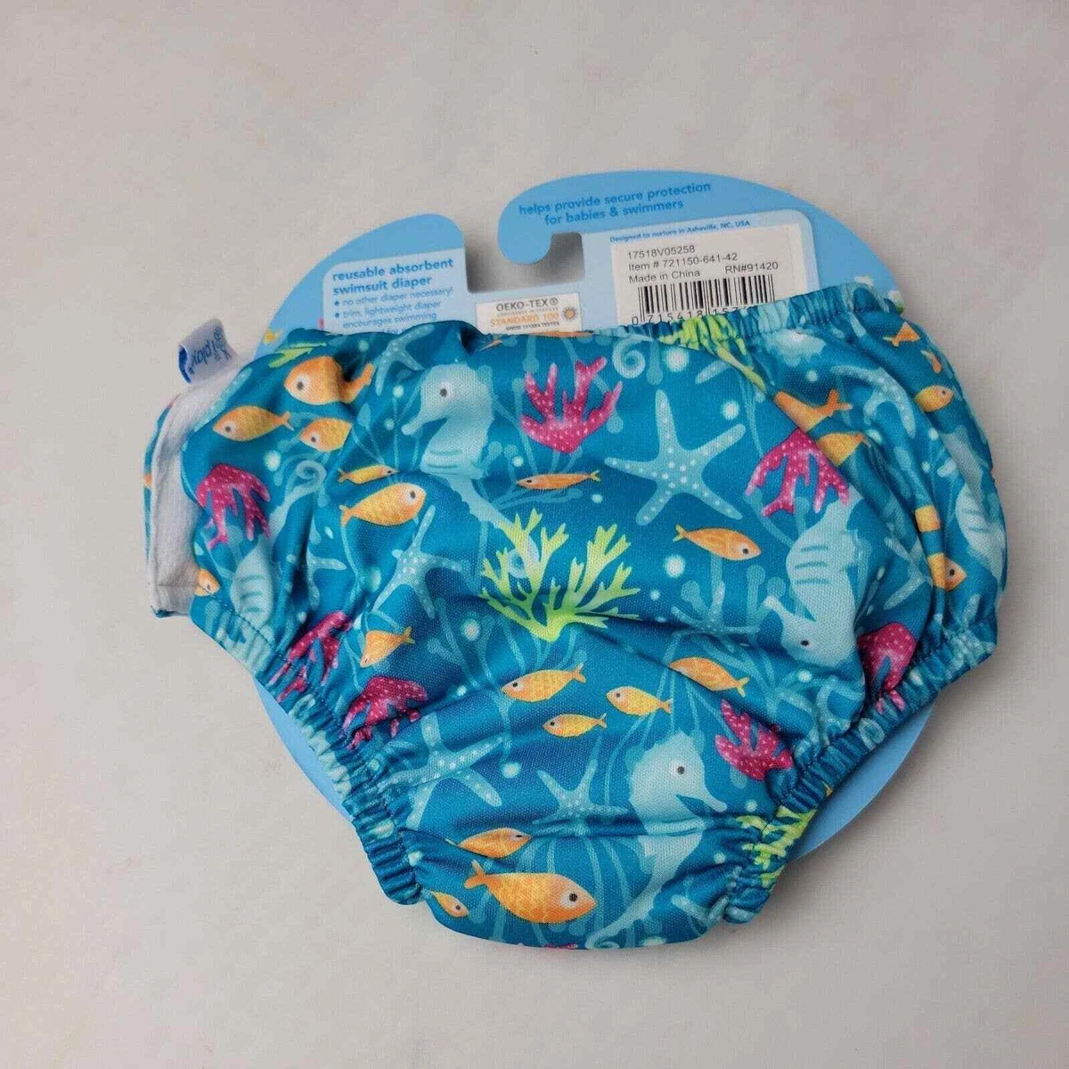 I play Swim Diaper Baby Swimsuit Fish 6 Months UV 50 10 18 Lbs New