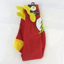 FLASH SOCKS DC Comics Hero With Wings Knee High 1 Pair Shoe Size 8-12 NEW