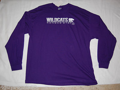 Womens Purple L/S Tee Shirt KANSAS STATE WILDCATS XL 16-18 POWERCAT