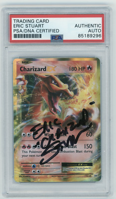 PSA Signed Eric Stuart Charizard EX Evolutions 12/108 Holo EX