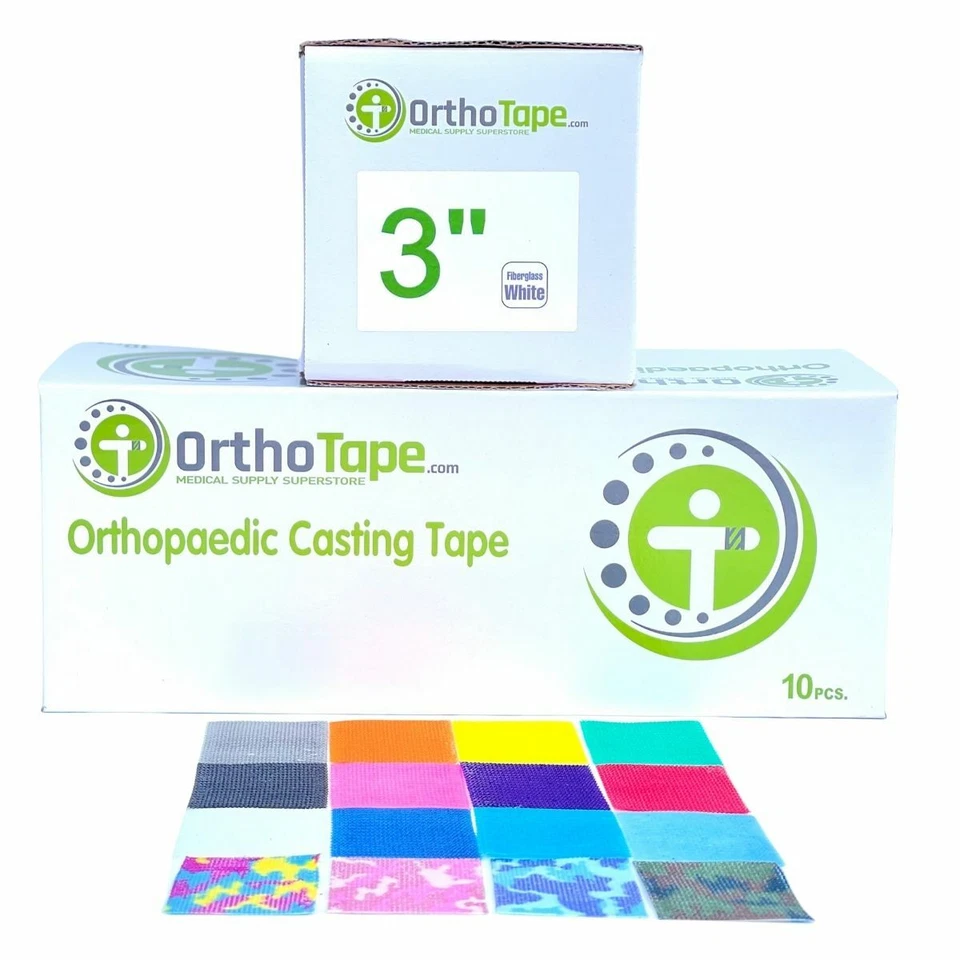 Orthotape Fiberglass Casting Tape | Orthopedic Medical Cast 3 Inch Box -10 Rolls - Image 2 of 4