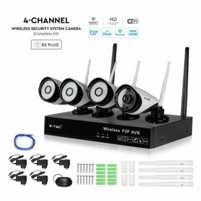 4 Kanal 1080P NVR Wireless CCTV Outdoor Zuhause Überwachungskamerasystem