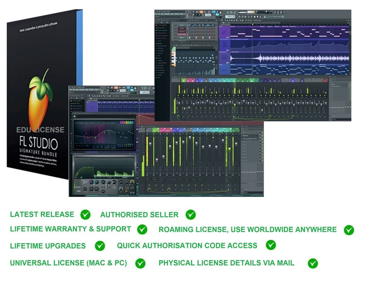 FL STUDIO 21 SIGNATURE Fruity Loops Music Software EDU License For MAC And  PC