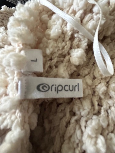 New w/tags Rip Curl Women’s Natural Crochet Cardigan Cozy Up Sweater Size Large - Picture 4 of 5