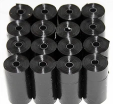 1000 Biodegradable DOG WASTE POOP BAGS 50 BLACK REFILL ROLLS Petoutside USA