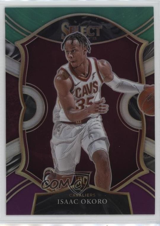 2020 Panini Select Concourse Green White Purple Prizm Isaac Okoro Rookie RC 1e52