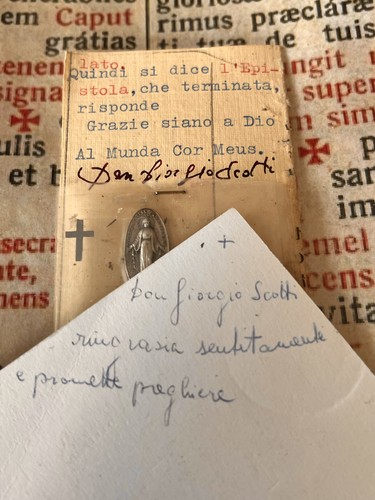 RELIC Miraculous Madonna medal : priest handwritten with Pope Paul VI - 1964 !!! - Picture 8 of 8