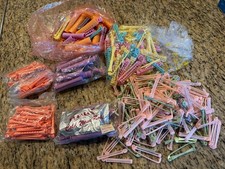 Vintage Perm Rods, Curlers Huge Bag Lot 100 Pieces Hair Rollers Curling