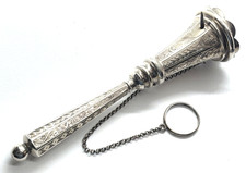 Rare Antique Victorian Solid Silver Engraved Flower Bouquet Posy Holder 20.7g