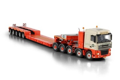 Ginaf - DAF XF95 Space Cab 10x4 Tieflader Zwagerman WSI LKW Modelle 1:50