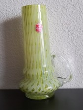 Glasvase Überfang ? ,weiß  grün lt. Aufkleber Nachtmann Kristall 21cm 966g