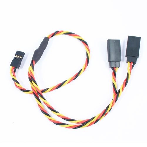 Etronix 30cm 22awg JR Twisted Y Extension Wire ET0754 300mm Servo light bar lead