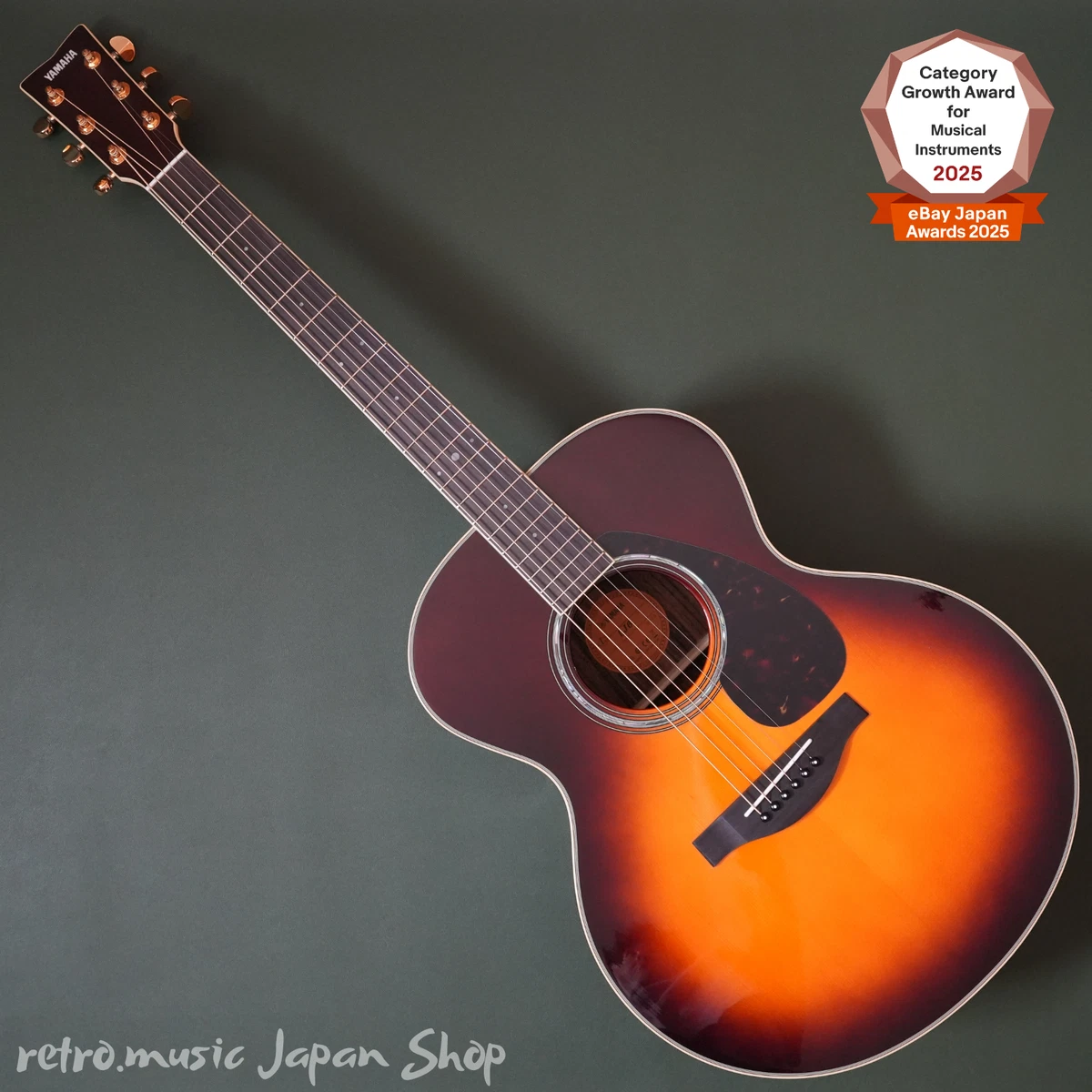 Guitarra Eléctrica Acústica Yamaha LJ6 ARE BS Brown Sunburst Medium Jumbo LJ6ARE