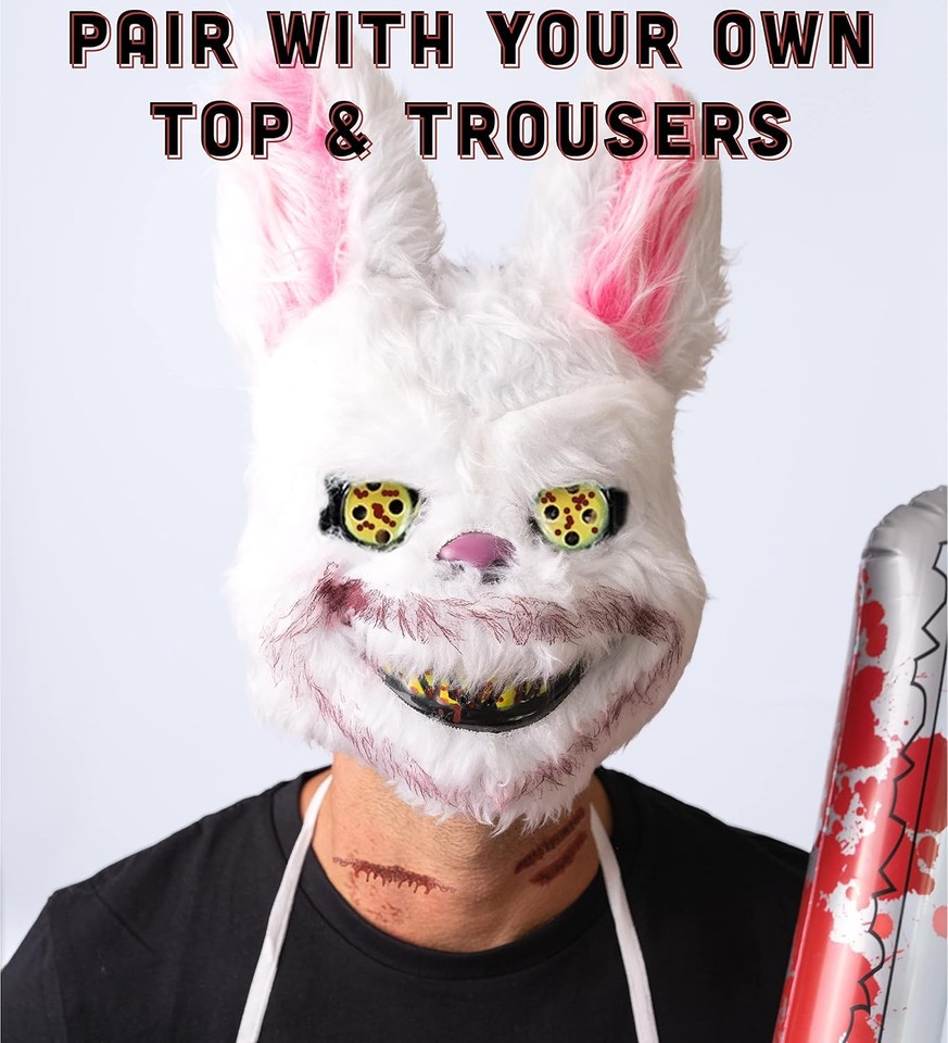 5 pcs Horror Rabbit Costume - Halloween Costumes For Men - Adult & Teen ...