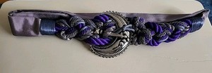 Vintage Carolyn Tanner Woven Belt with Large Statement Metal Accent Carolyn Tanner Belt - Etsy main image 4