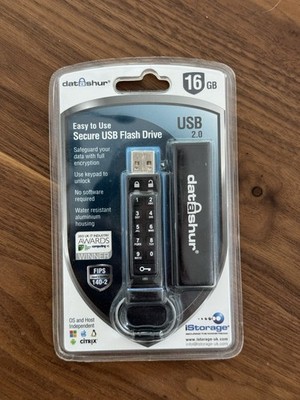 Secure Datashur USB Flash Drive - USB 2.0 16 GB - Encrypted, Waterproof