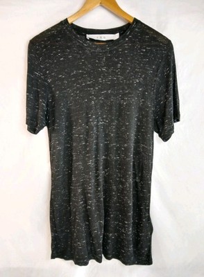 IRO T-Shirt Dyva Crew Neck Short Sleeve Black Heathered Women's Size Small