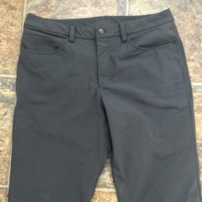 Lululemon Commission Slim Fit Pants Gray Warpstreme Mens Size 32x31 Obsidian